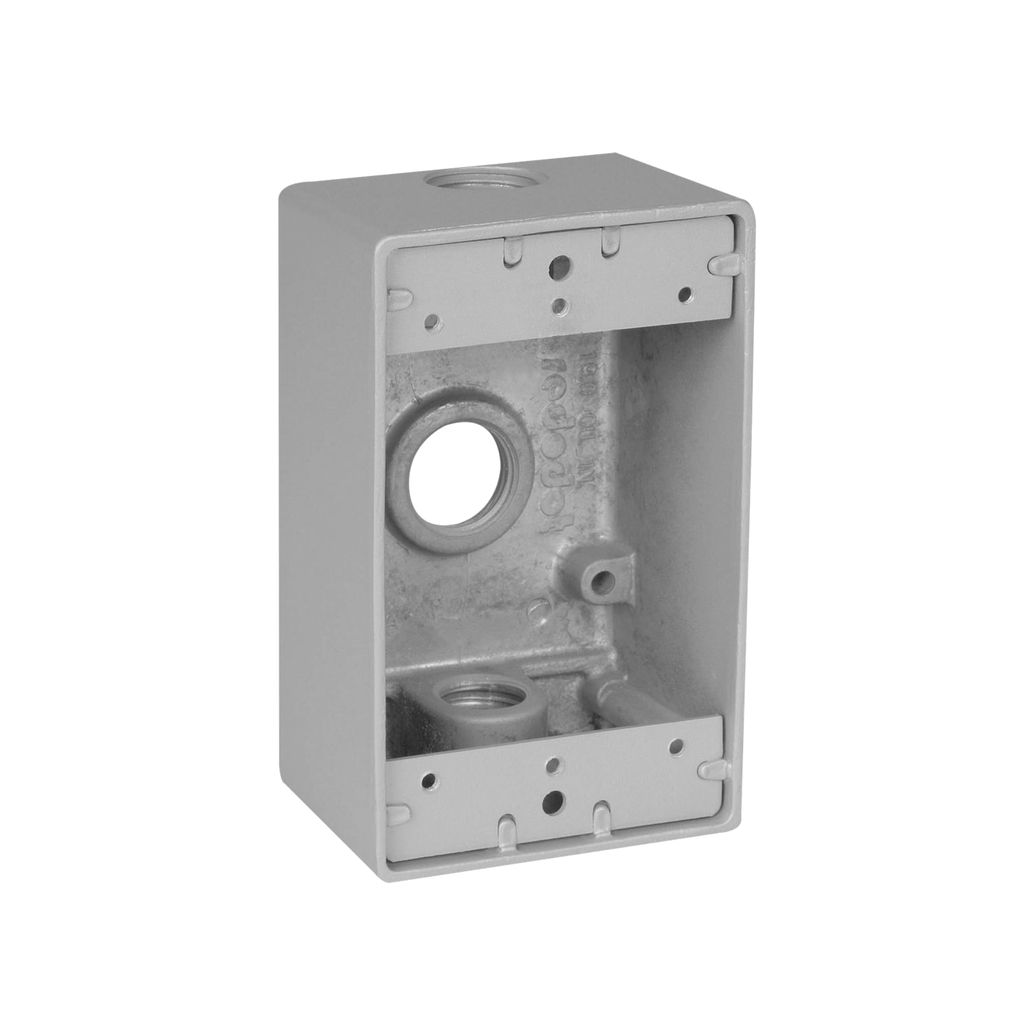 IH3-2 Red Dot Universal Weatherproof Box, Die Cast Aluminum, 17.3 cu-in Capacity, 1 Gangs, 3 Outlets, 4-9/16 in L x 2-13/16 in W x 2 in D