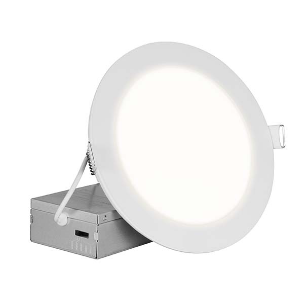 4 Inch Round Edge Lit Recessed LED Downlight, CCT Selectable 2700K/3000K/3500K/4000K/5000K, 120V, White
