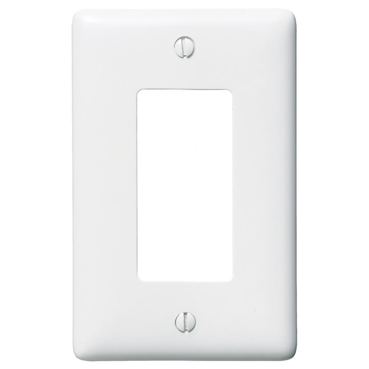 NP26W Standard Decorative Wall Plate, 1 Gangs, 2.87 in W x 4.62 in H, Nylon, White