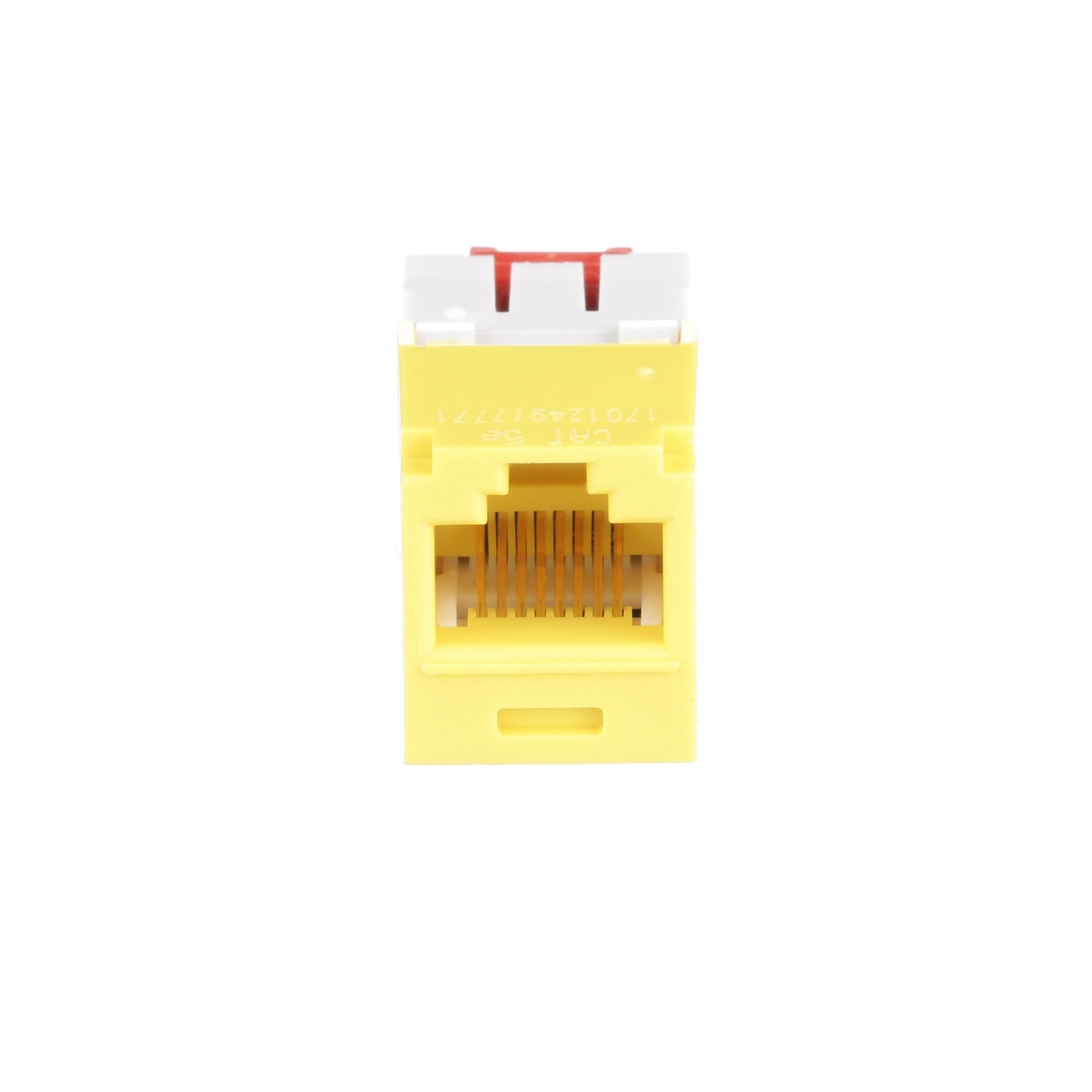 CJ5E88TGYL PanNet Mini-Jack TX5e 1-Slot 8-Position 8-Wire Universal TG Style Unshielded Jack Module, Cat 5e RJ45/Mini-Com Module, Surface Mount, 1 Port, ABS/Plastic, Yellow