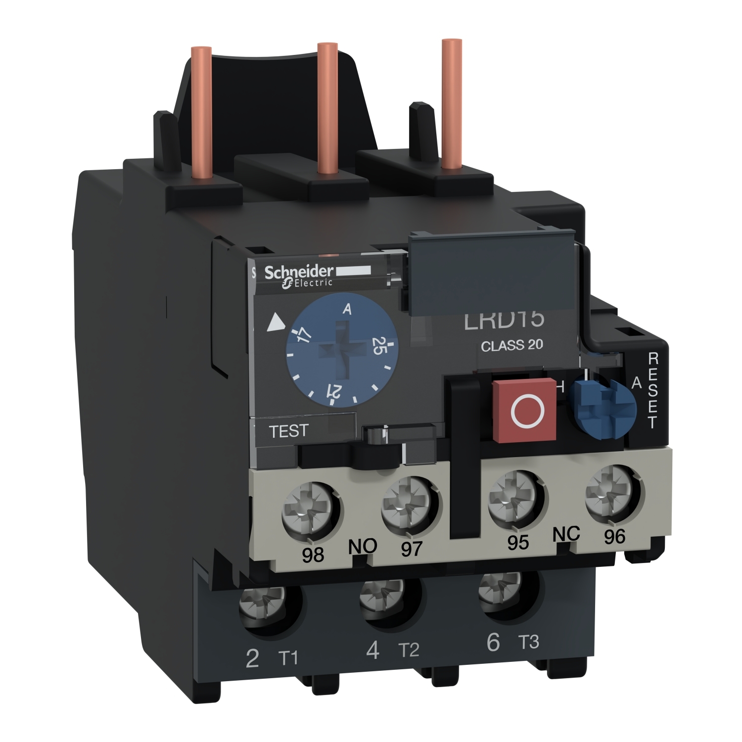 LRD1522 LRD Differential Thermal Overload Relay, 17 to 25 A, 1NO-1NC 1 Form A/1 Form B Contact, 690 V Coil