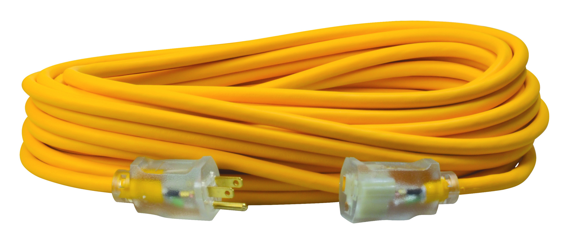 1489SW0002 Medium Duty Polar/Solar Extension Cord With Lighted End, 125 VAC/13 A, 100 ft L Cord, 3 Conductors