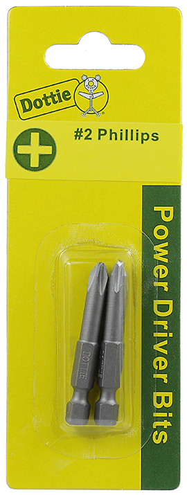 IB2PXC 2-Piece Carded Power Bit, #2, 3 in OAL, Steel
