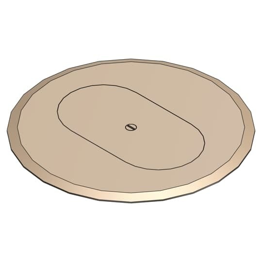 P-68-DRC-BGE Steel City MopTite Non-Metallic Carpet Plate and Cover, 6 in Dia, Polycarbonate