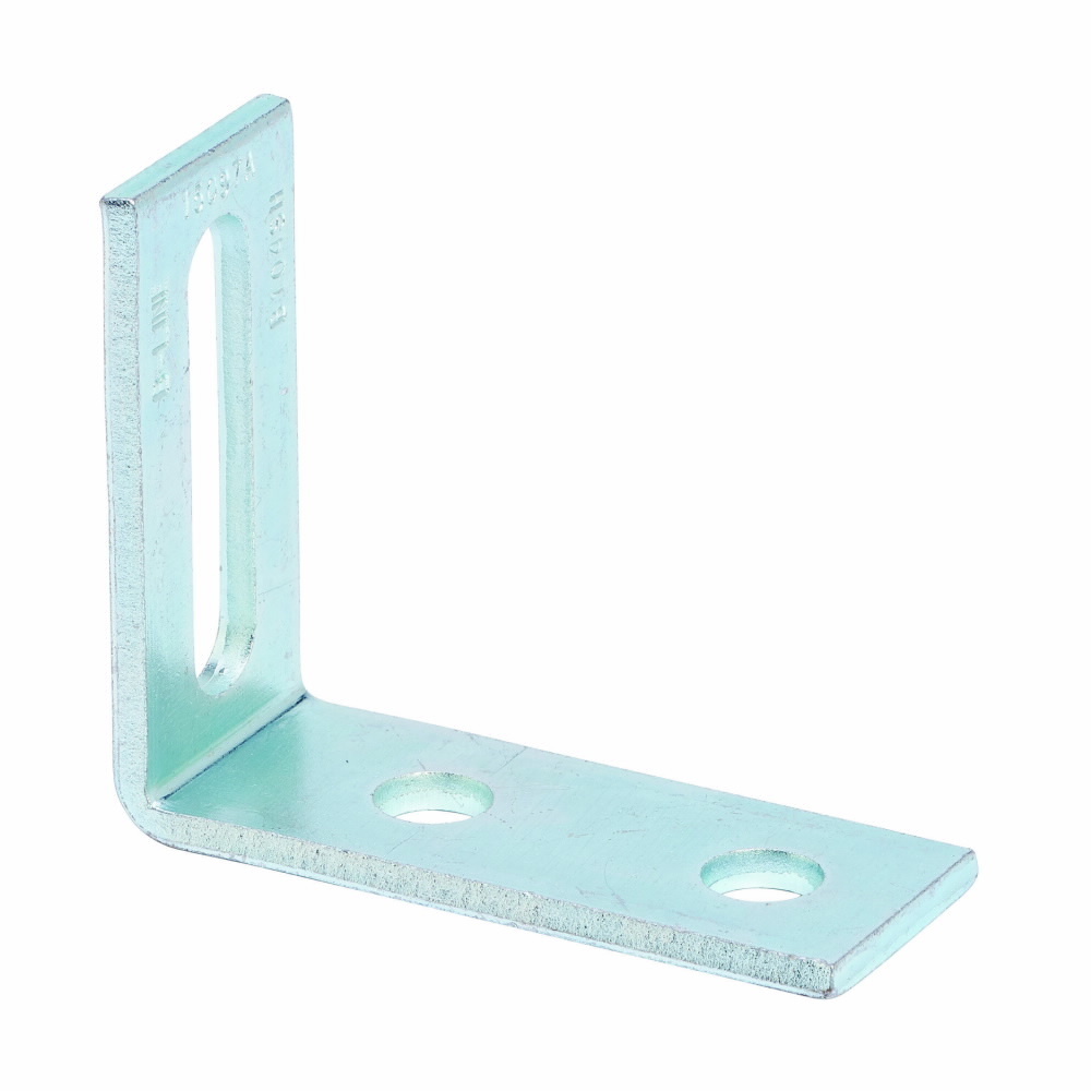 B104SHZN 90 deg Adjustable Corner Angle, 3 Holes, 3-1/2 in W, 1/4 in THK, Steel
