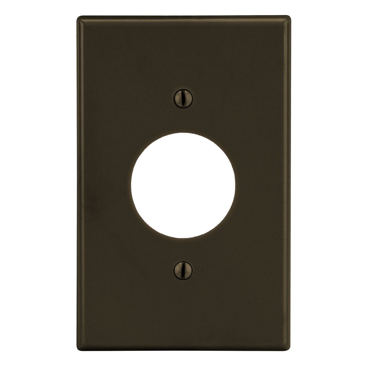 P7 Non-Metallic Standard Wall Plate, 1 Gangs, 2.88 in W x 4.63 in H, Polycarbonate Thermoplastic, Brown