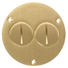 Hubbell Wiring Device Kellems, Floor and Wall Boxes, Flush ConcreteFloor Box Series, Cover, Round, 2) 1.5", Brass