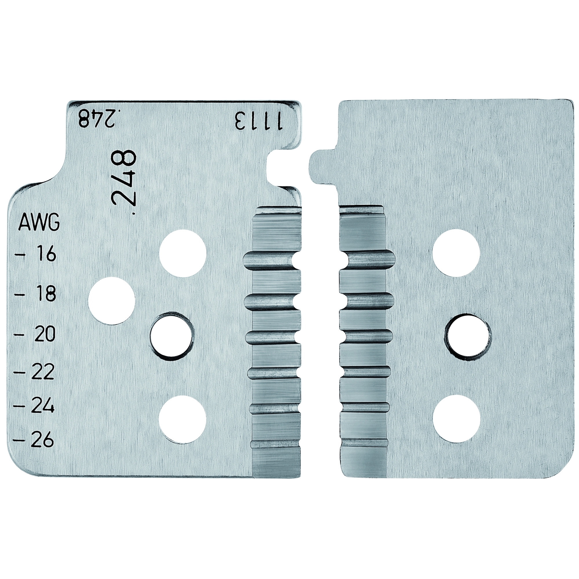 12 19 14 Spare Blade Set, For Use With 12 12 14 Precision Insulation Stripper, 16 AWG, 18 AWG, 20 AWG, 22 AWG, 24 AWG, 26 AWG, Steel
