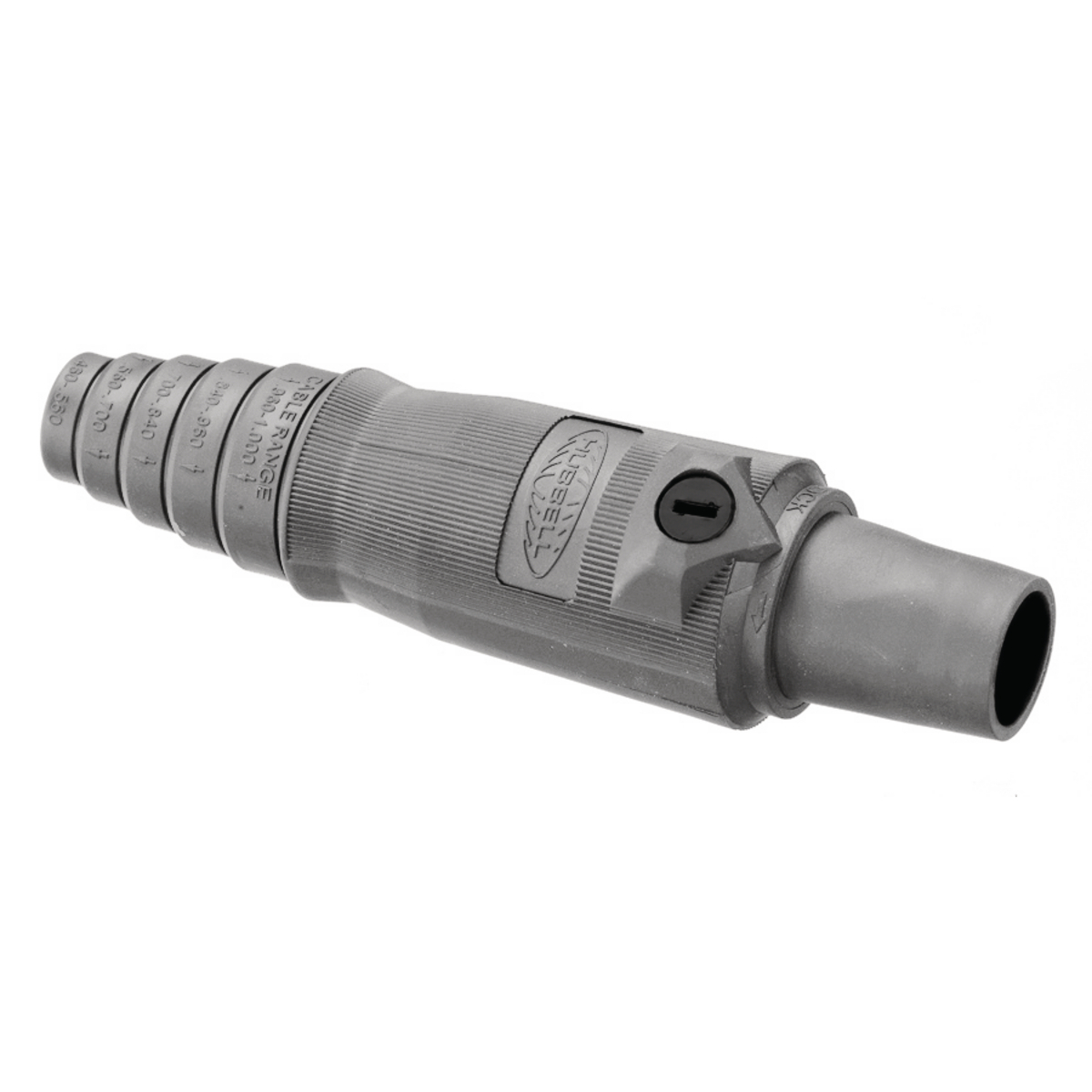 HBL400FGY 16 Series Female Standard In-Line Plug, 600 V AC, 400 A, 4/0 to 2/0 AWG Wire, Pressure Screw Terminal Connection
