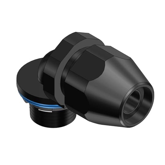 LT938P T&B Flexible Conduit Connector, 3/8 in Trade, 90 deg, Thermoplastic