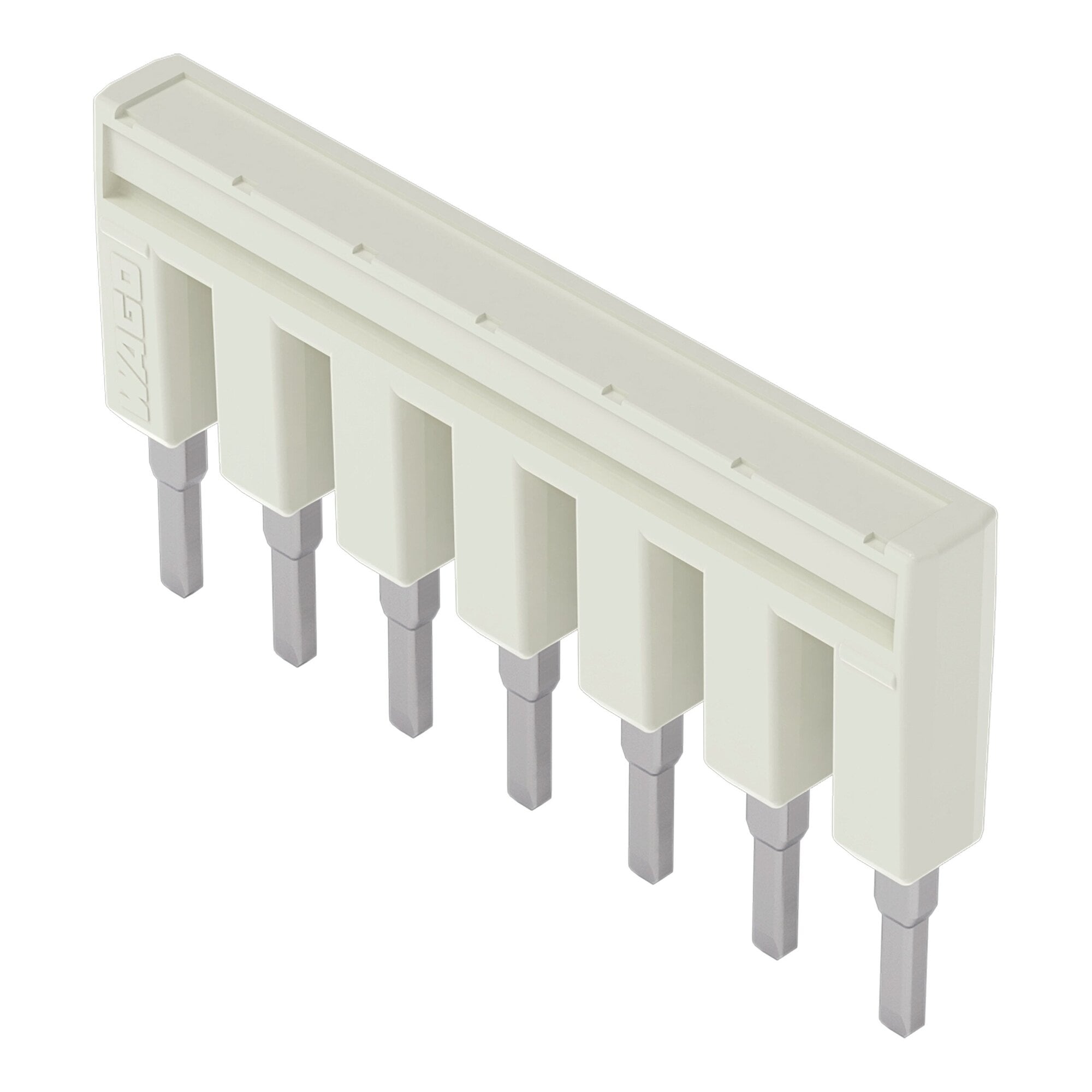 2002-407 Insulated Push-In Jumper Bar, 7 Poles, 0.748 in H x 1.366 in W x 0.161 in D