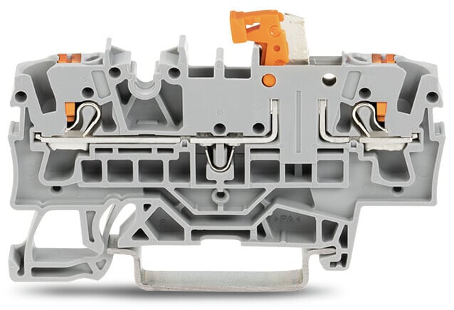 2202-1671 Operating Tool Test Terminal Block, 400 V, 16 A, 22 to 12 AWG Wire, 1 Poles, DIN Rail Mount
