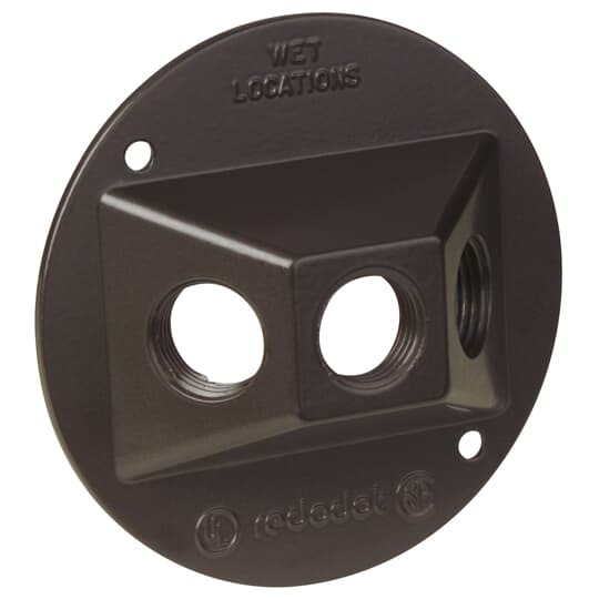 S213BRE-9R Red Dot Standard Weatherproof Lamp Holder Cover, 4-1/8 in Dia, Aluminum