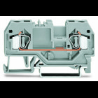 2-conductor through terminal block; 4 mm; center marking; for DIN-rail 35 x 15 and 35 x 7.5; CAGE CLAMP; 4,00 mm; gray