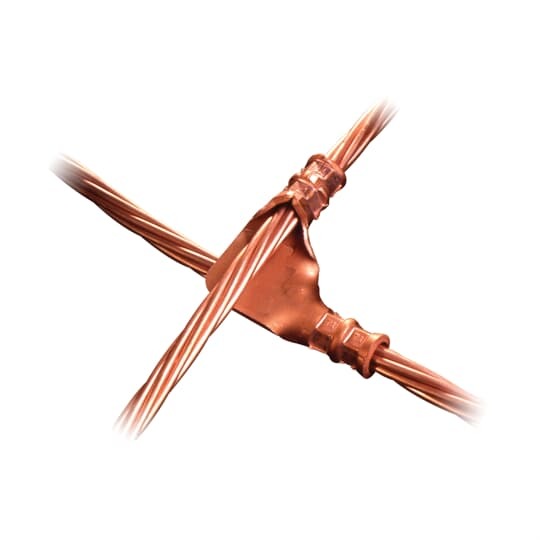 GG10-10 Blackburn EZ-Ground Compression Grounding Connector, 1/0 AWG Conductor, T/X Shape, Copper