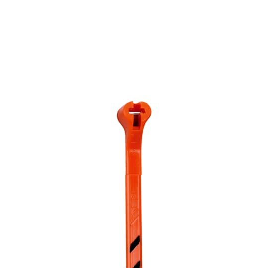 696-40527-3-0-C Ty-Rap Striped Binder Cable Tie, 3.6 in L x 0.09 in W, Nylon/Polyamide 6.6, Black/Orange