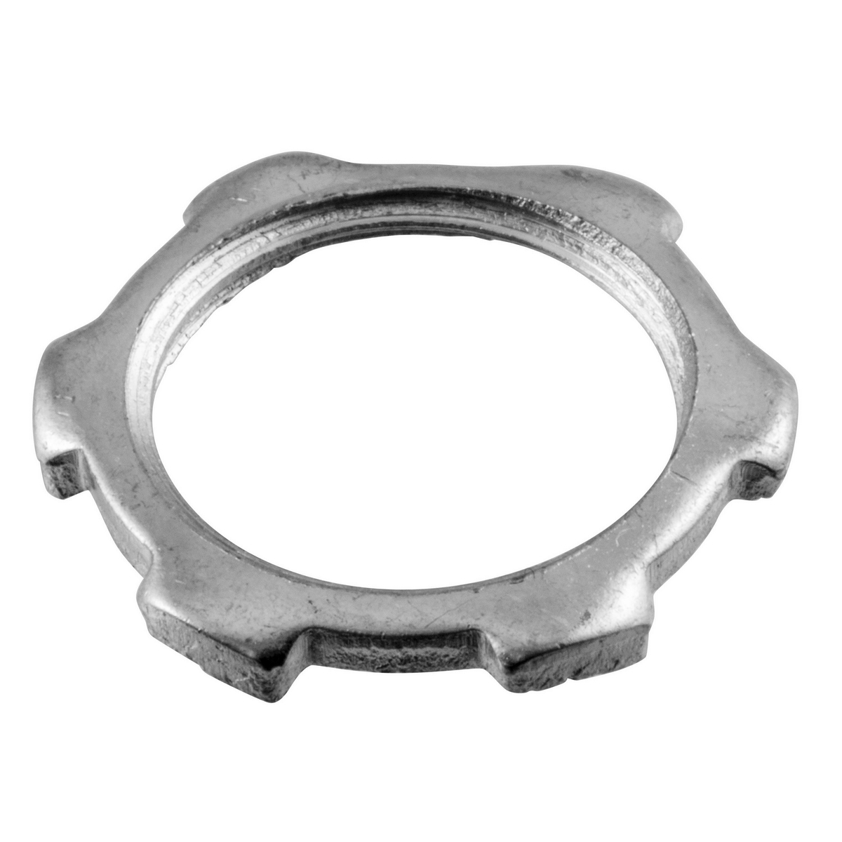 00322001LPK50 Standard Metallic Cord Connector Locknut, 1/2 in NPT Thread, Steel, Zinc Plated