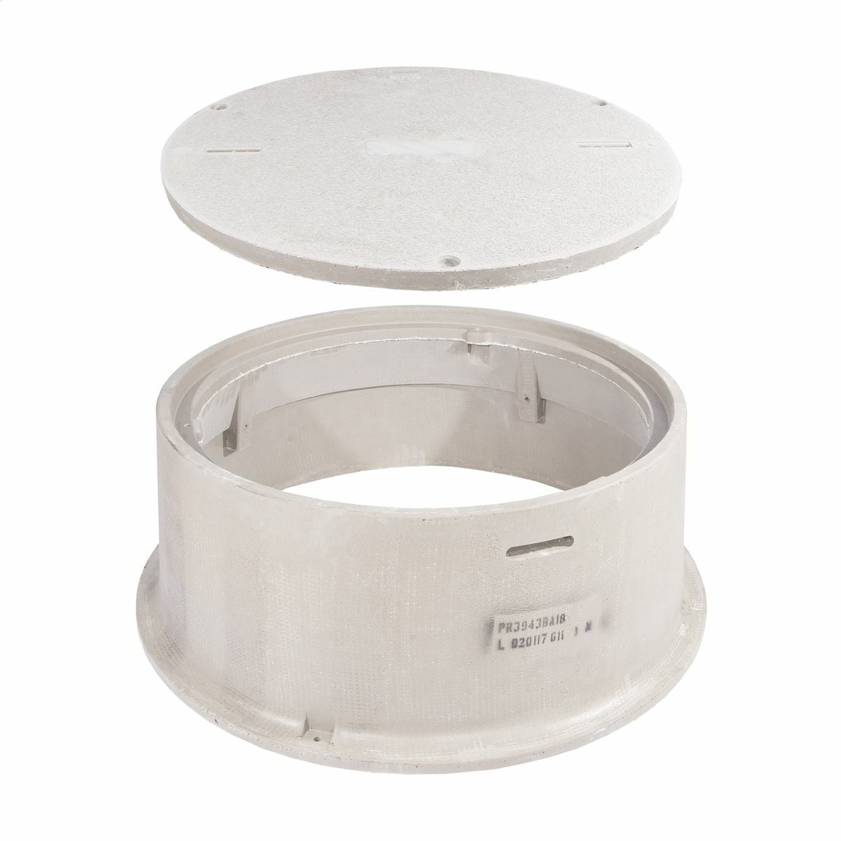 PX1212BA24 Flared Wall Nestable Non-Insulated Open Bottom PX Style Standard Tier-15 Underground Enclosure Box, 12 in L x 12 in W x 24 in H, Monolithic Polymer Concrete