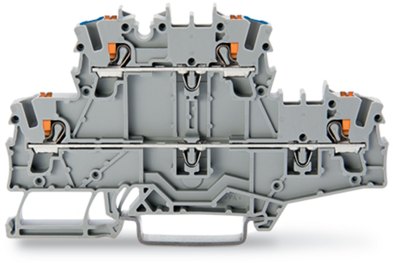 2202-2703 Operating Tool Deck Terminal Block, 800 V, 24 A, 22 to 12 AWG Wire, 2 Poles, DIN Rail Mount