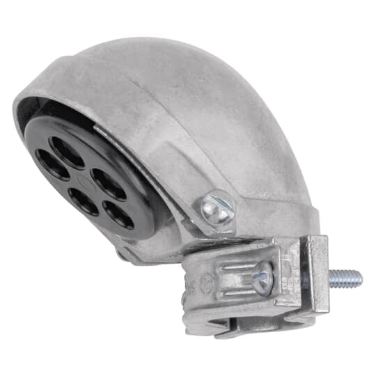 SH-103 Steel City Clamp-On Service Cable Cap, 1 in, (5) 7/16 in, 1/2 in Hole, For Use With EMT/Rigid/IMC Conduits, Aluminum