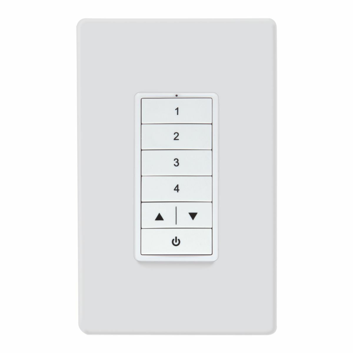 WWL5-RL-W WaveLinx WWL Wallstation, 120 to 277 V AC, 5 mA, 5 Switches, Raise/Lower Operation, White