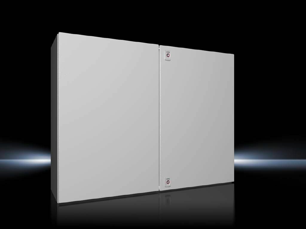 1100000 AX Series Compact Enclosure With (2) Gland Plate, 1000 mm W x 210 mm D x 760 mm H, NEMA 12, Carbon Steel