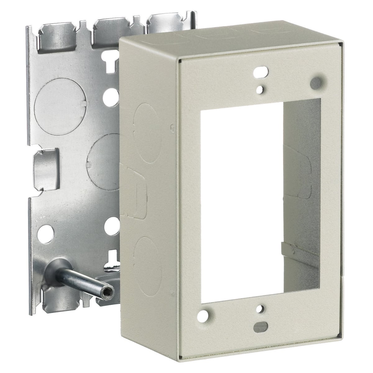 HBL5748IVA 1-Gang Combination Standard Device Box With 1/2 in NPT Knockout, 4.4 in L x 2.9 in W x 1.8 in H, Steel, Ivory
