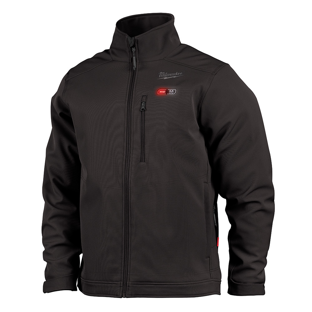 204B-21XL 204 Heated Jacket, XL, Black, Polyester/Spandex, 46 to 48 in Chest, Resists: Wind/Water