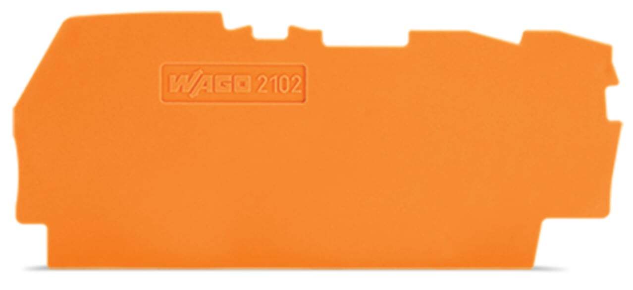 2102-1392 2102 End and intermediate plate, For Use With Snap-On Mounted, Orange