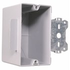Single gang, wood and steel stud bracket box with 3/8 offset for wood and steel stud mounting. It has two Quick/Click Entries for each end, for use with 3/8 and 5/8 wallboard. It is available in single, two, three, four gang and 4 inch square boxes. It is olded of high-impact thermoplastic and can be used for steel, aluminum, or wooden studs. 100 pack.