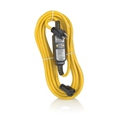 GFA15-25C 2-Pole SJTW Automatic Reset Straight Blade GFCI Cord Set, 120 VAC, (3) 14 AWG, 25 ft L