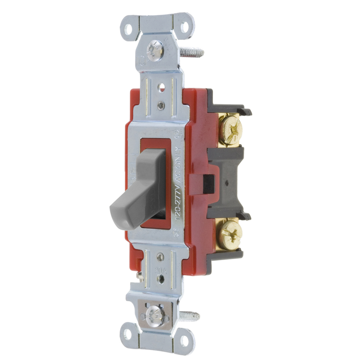 1224GY 2-Position 4-Way Heavy Duty Standard Toggle Switch, 120 to 277 V AC, 20 A, 5540 W Power Rating, 2-Position Contact