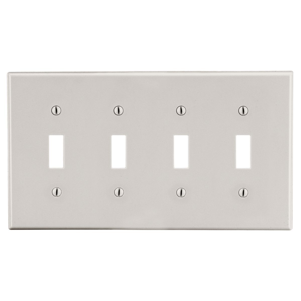 P4LA Non-Metallic Standard Wall Plate, 4 Gangs, 8.31 in W x 4.63 in H, Polycarbonate Thermoplastic, Light Almond