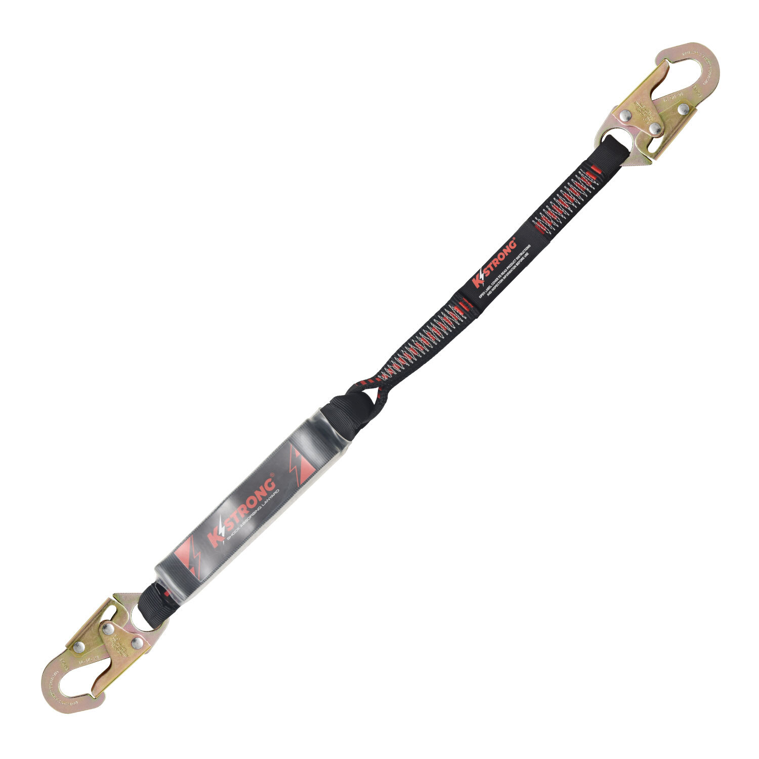 6 ft. Clear Pack Design Shock Absorbing Lanyard with Snap Hooks (ANSI)