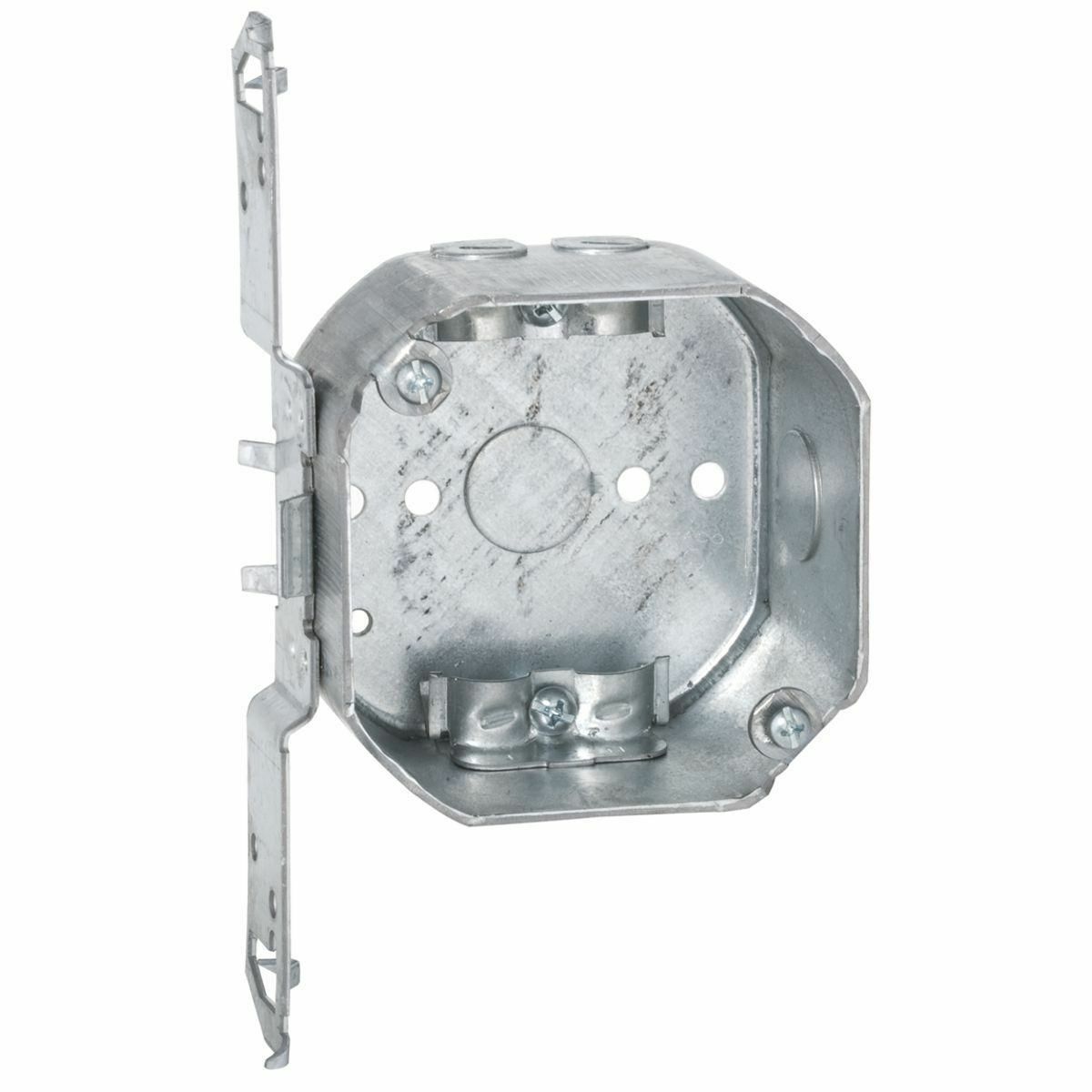 177 Octagon Box, Steel, 21.5 cu-in, 6 Knockouts