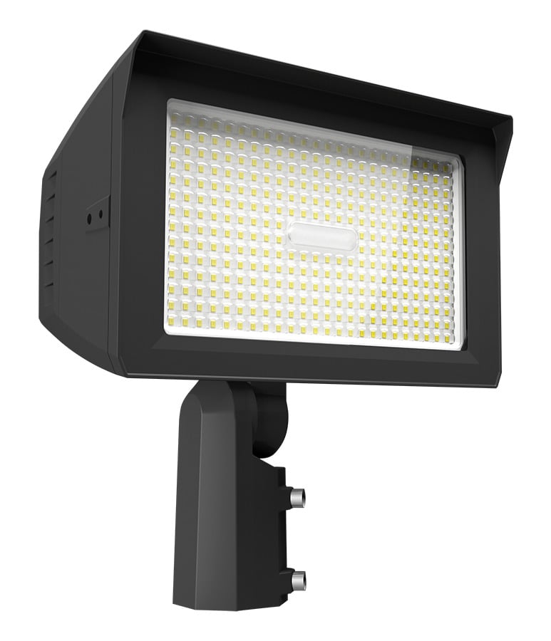 X22-150/480 LED Flood Light, 150W/125W/100W/75W, 3000K/4000K/5000K, Slipfitter and Trunnion, Photocell, Bronze, 480V