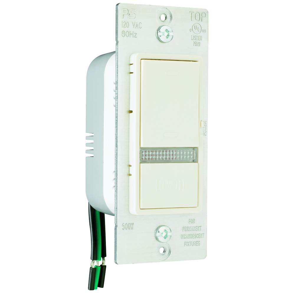 TM8LOCATORLA 500W, 15 Amp Emergency Decorator Home Locator Switch, Light Almond