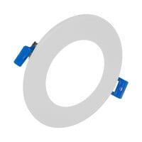 DLE421205KRDWH Edge Lit 4 in Aperture Dimmable Flat Panel Recessed LED Downlight, LED Lamp, 11 W Fixture, 120 V AC, Cast Aluminum Housing