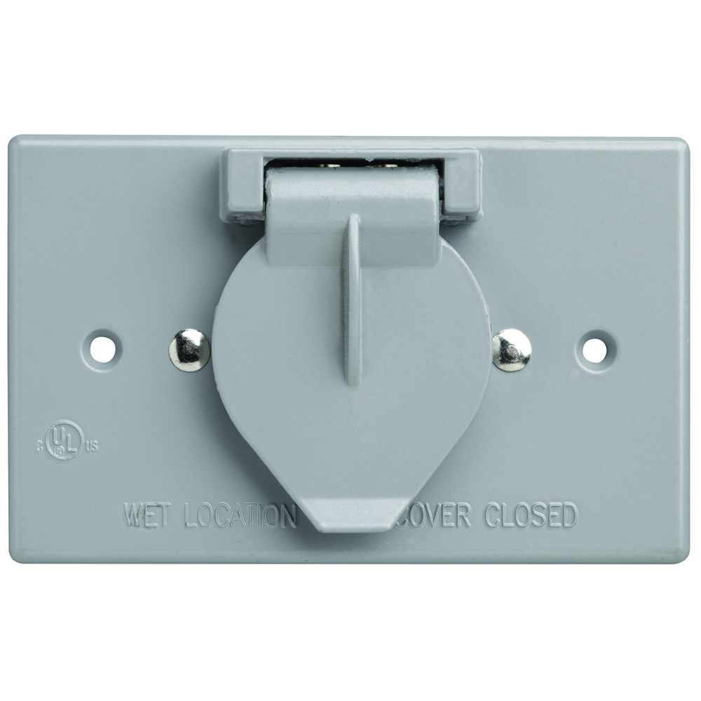 3778 Cast Weatherproof Self Closing Cover, Motor Base, Horizontal, Gray