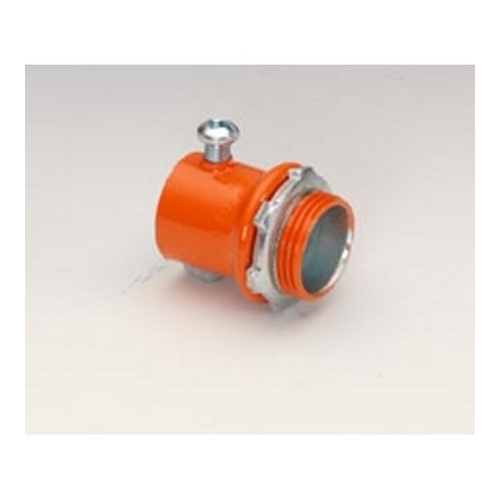 231-SO Bridgeport Concretetight Set Screw Connector, 3/4 in Trade, For Use With EMT Conduit, Steel, Powder Coated