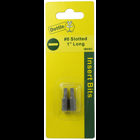 Insert Bit, #0 tip size, Slotted tip type, 1 in. overall length, 2 pieces, #4 screw size