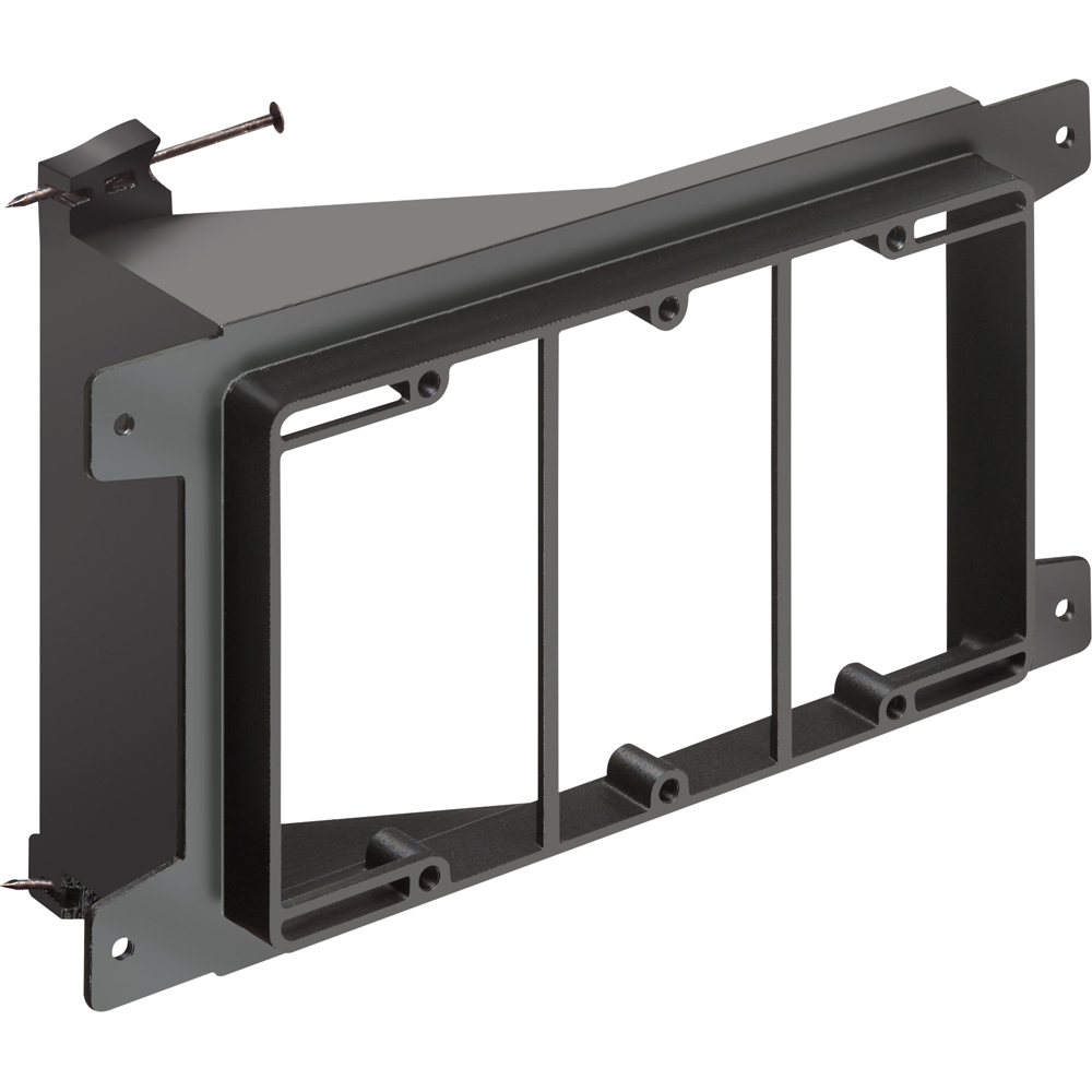 LVN3 LV Series 3-Gang Low Voltage Mounting Bracket, For Use With Cable Management System, Fastened Mount, Plastic