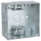 4 In. Square Box, 2-1/8 In. Deep - Welded with AC/MC/Flex Clamps, 600V