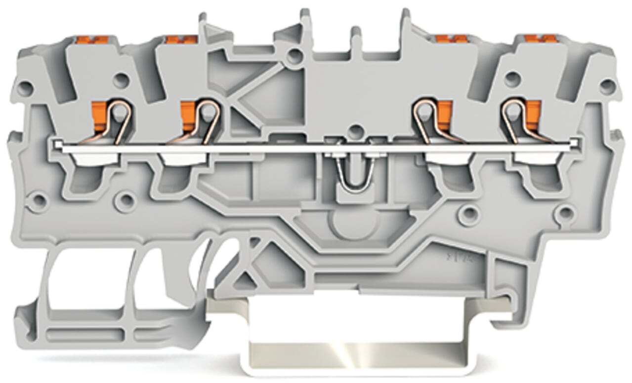 2200-1401 2200 4-Conductor Terminal Block, 1.29 in L x 0.13 in W x 2.67 in H, Polyamide