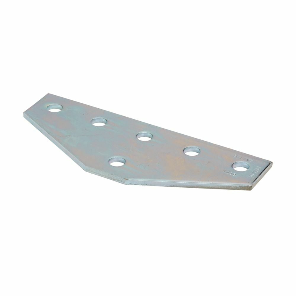 B339ZN Flat Tee Gusset Plate, 6 Holes, 9-1/8 in L x 3-1/2 in W x 1/4 in THK, Strip Steel