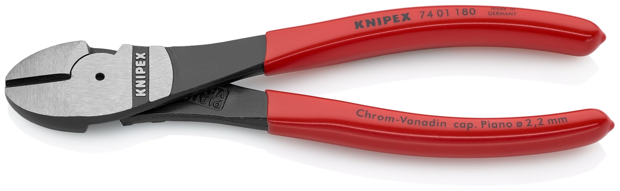 High Leverage Diagonal Cutters, 7 1/4 in., Plastic Coating, Bulk