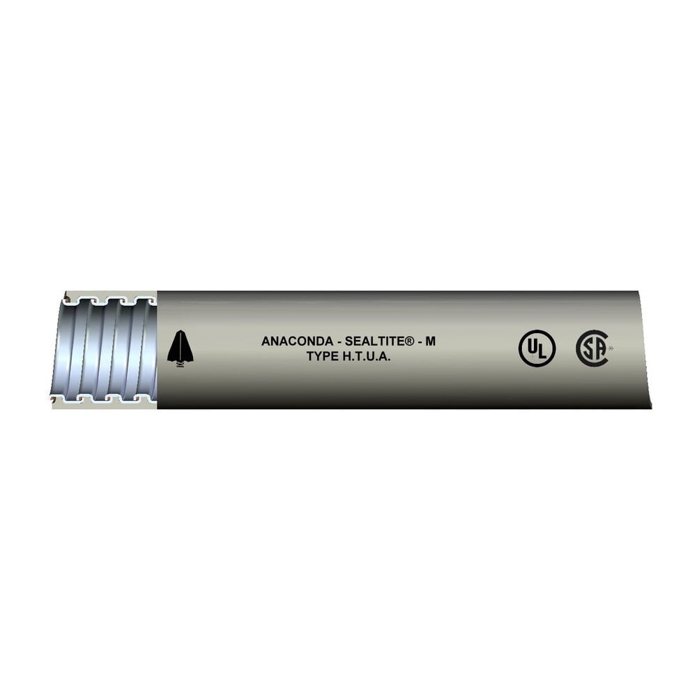 37422 Type HTUA Standard Liquid Tight Flexible Metal Conduit With Integral Bonding Wire, 3/4 in Trade, 0.82 to 0.84 in ID x 1.03 to 1.05 in OD, 100 ft Carton L, Thermoplastic PVC/Steel