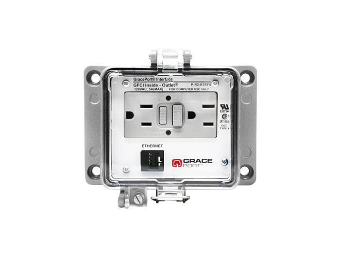 P-R2-K3RF0 Bulkhead Computer Port Connector Interface, Plastic Housing
