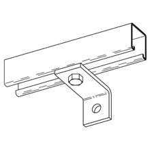 B359GRN 90 deg Corner Angle, 2 Holes, 1-7/8 in L x 3 in W x 7/32 in THK, Steel