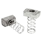 Nut, Spring, Size 3/8 Inch, Aluminum, For use with A and C Series Channel and Inserts